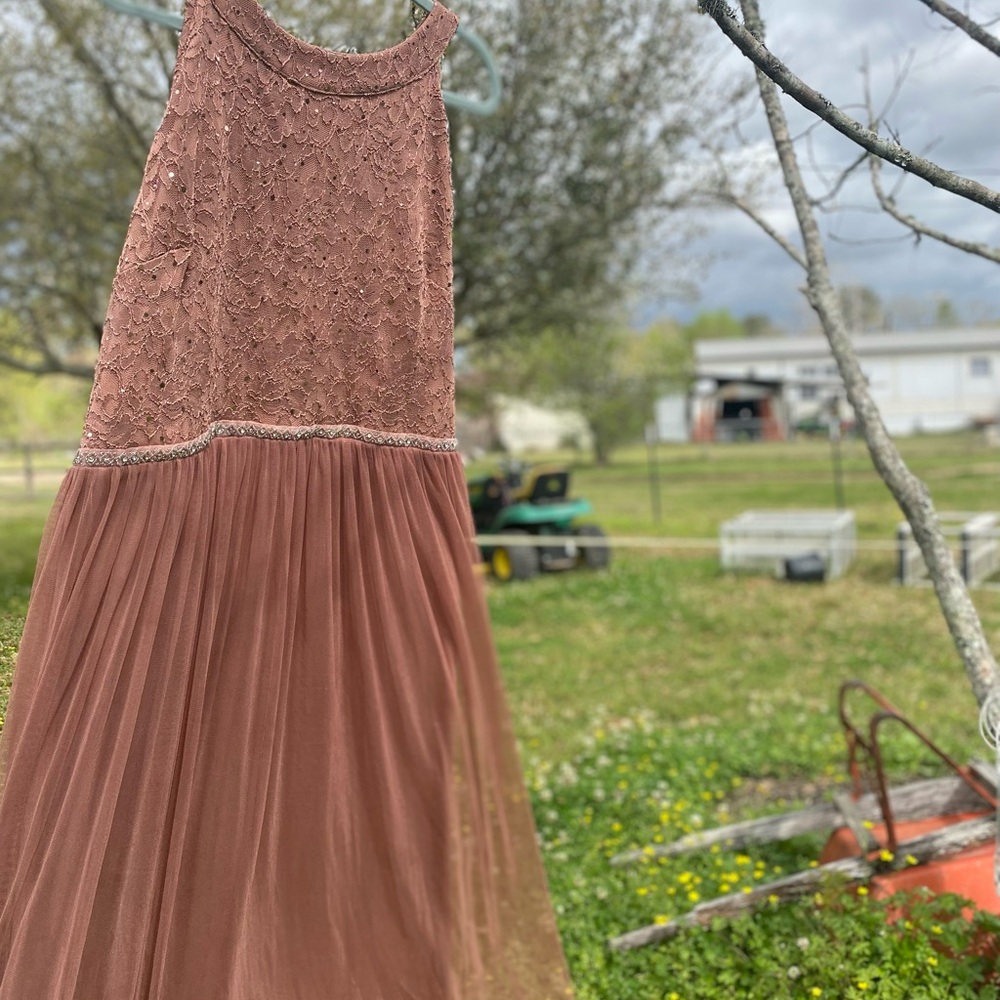 Pink Pleated Tiered Halter Sundress for Weddings